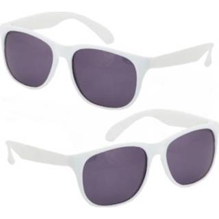 👉 Zonnebril witte volwassenen 10x stuks voordelige