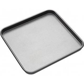 👉 Bakvorm grijs metaal Platte / bakplaat vierkant, 26cm - Masterclass 5028250166760