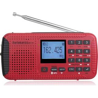 👉 Digitale recorder RETEKESS HR11W NOAA Weer FM AM-radio Noodsituatie SOS Handslinger Zonne-ontvanger met bluetooth MP3-speler