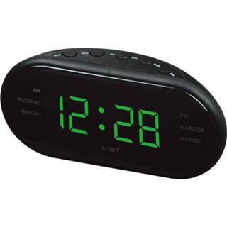 👉 FM-radio VST ST-3 Led AM Digitaal merk Wekker Backlight Snooze Electronic Designer