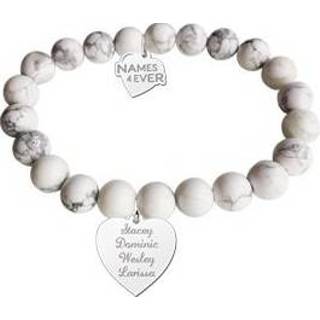 👉 Zilveren hart wit active Armband Howliet AB-white-ZBH