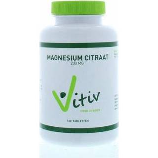 👉 Magnesium Vitiv citraat 200 mg 100tb 8719128694825
