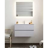 👉 Badmeubel MDF cale mat MONDIAZ VICA 80cm 2 lades wastafel moon midden met 1 kraangat NV76341010 6011452032062