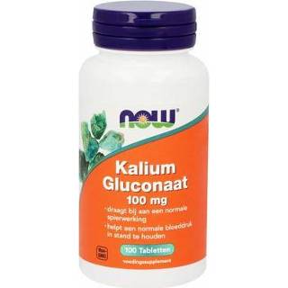 👉 Kalium NOW gluconaat 100 mg 100tb