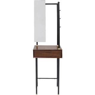 👉 Kapstok bruin hout staande active kapstokhaken Kare met Spiegel Ravello 4025621854357
