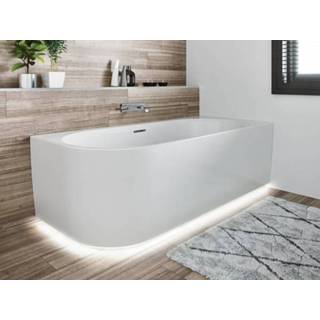 👉 Hoekbad wit acryl glans Riho Desire bad links 184x84cm met sifon LED plint BD0600500K00133 8714148580158
