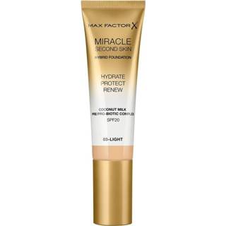 Zonnefilter One Size no color Miracle Second Skin Hybrid Foundation vochtinbrengende met 03 Light 30ml 3614229764765