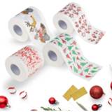 Toiletpapier 1Roll Merry Christmas Supplies Santa Claus/Deer Printed Toilet Paper Home Bath Living Room Tissue Roll Xmas Decor