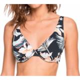 👉 Bikini l vrouwen bruin beige Roxy - Women's Printed Beach Classics D-Cup Underwired Top Bikinitop maat L, beige/bruin 3613376197921