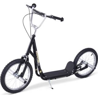 👉 Active kinderen zwart HOMCOM Kinder City scooter Stuntstep 16 inch 6011606642642