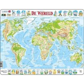 👉 Puzzel Larsen Kaart - Wereld Geografisch (80 Stukjes) 7023852110676