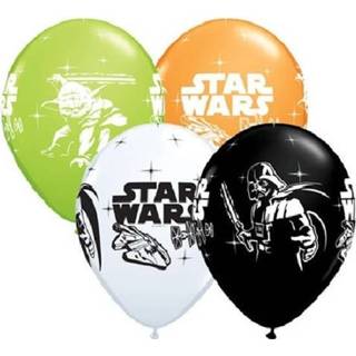 👉 Ballon multi kunststof active 6x stuks Star Wars thema verjaardag ballonnen