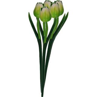 👉 Groen houten hout active 5x Hollandse tulpen 35 cm souvenirs