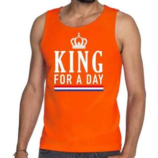 👉 Tanktop active king|party|partyking| oranje Party King / mouwloos shirt voor he
