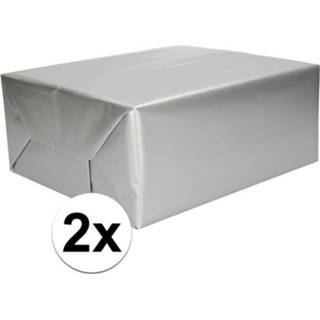 👉 Cadeaupapier zilver papier active 2x 70 x 200 cm