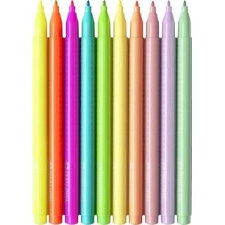 👉 Viltstift pastel One Size GeenKleur Viltstiften Faber-Castell Grip Neon en kleuren 10 stuks in etui 4005401553120