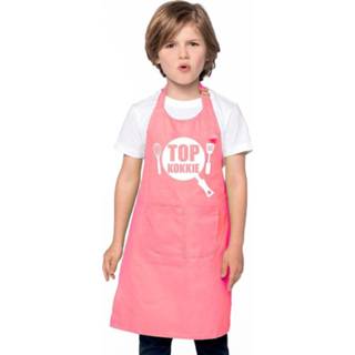👉 Roze katoen kinderen active kok|kokkie|top|topkok Top kokkie kookschort