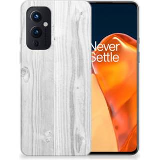 Bumper hoesje wit OnePlus 9 White Wood 8720215845242