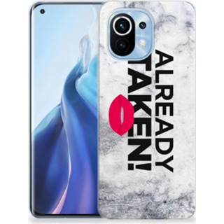 👉 Siliconen hoesje wit Xiaomi Mi 11 met naam Already Taken White 8720215646009