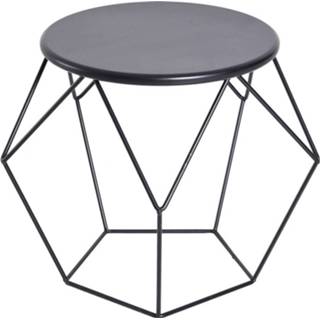 👉 Bijzettafel zwart metaal active HOMCOM koffietafel geometrisch 54 x 44 cm 4250871265015
