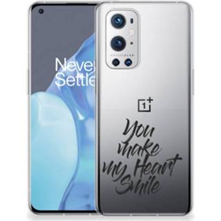 👉 Siliconen hoesje OnePlus 9 Pro met naam Heart Smile 8720215908589