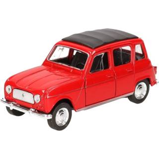 👉 Modelauto Renault 4 rood 11,5 cm - speelgoed auto schaalmodel