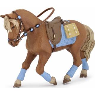 👉 Multi plastic kunststof kinderen active Decoratie jonge ruiter paard 12 cm