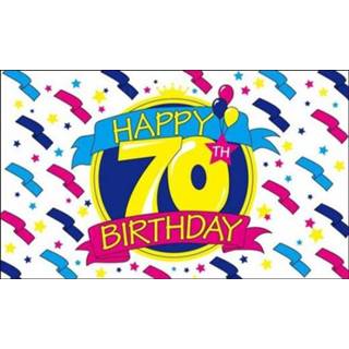 👉 Verjaardagsvlag multi polyester active 70 jaar