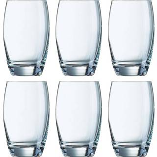 👉 Waterglas transparant glas active 6x Stuks waterglazen/sapglazen Salto 350 ml