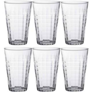 👉 Drinkglas transparant glas active 6x Drinkglazen/waterglazen Prisme hardglas 33 cl