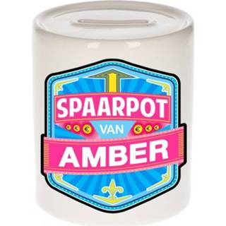 👉 Spaarpot multi keramiek meisjes active naamlabels kinderen Kinder van Amanda