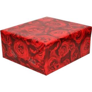 👉 Geschenkpapier rode rood papier active rozen opdruk 70 x 200 cm