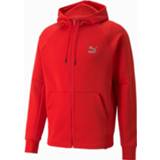 👉 Hoodie rood katoen m aucun male mode adult mannen Classics Tech heren met volledige ritssluiting, Rood, Maat | PUMA 4063698534987