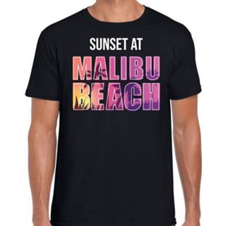 👉 Shirt active mannen zwart Sunset beach t-shirt / at Malibu voor heren