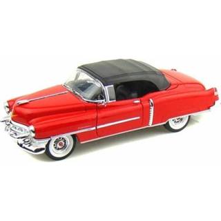 👉 Modelauto rood One Size Cadillac Eldorado gesloten cabrio 1953 1:34 8719538666269