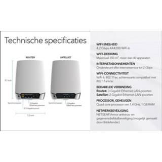 👉 Netgear Orbi RBK752 Multiroom Wifi systeem - 2 Stuks