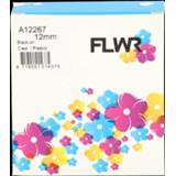 👉 Zwart transparant FLWR Dymo 12267 op breedte 12 mm 8719551014375