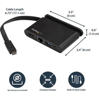 👉 StarTech USB-C multiport adapter met HDMI - 100W PD 3.0 DKT30CHCPD 65030879187