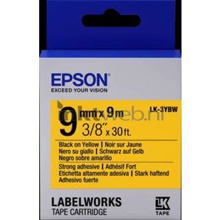 👉 Zwart geel Epson LK-3YBW op breedte 9 mm 8715946611167