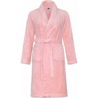 👉 Badjas pastel roze kinderen Relax Company fleece kinderbadjas met naam borduren