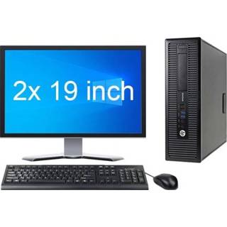 👉 Monitor active HP EliteDesk 800 G1 SFF i5 4e Gen + 2x 19? 2 jaar garantie!