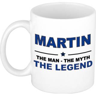 👉 Beker multi keramiek mannen active Martin The man, myth legend verjaardagscadeau mok / 300 ml
