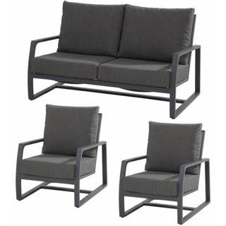 👉 Loungestoel carbon active Mauritius 2x loungestoelen en 1x loungebank Matt Taste4SO 8720087002279