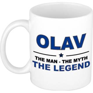 👉 Beker active mannen Olav The man, myth legend beterschap cadeau mok/beker 300 ml