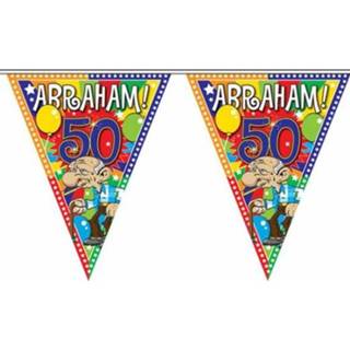 👉 Vlaggen lijn plastic active Abraham 50 jaar vlaggenlijn