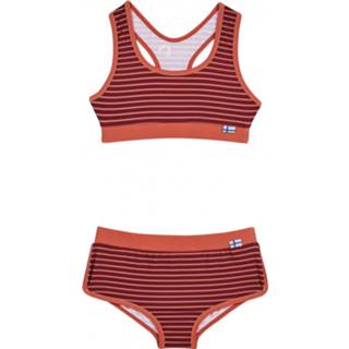 👉 Bikini uniseks beige oranje rood Finkid - Kid's Luoto maat 90/100, beige/rood/oranje 4051578329471