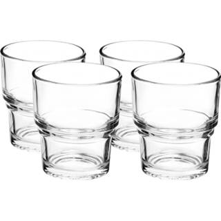 👉 Drinkglas transparant One Size 8x Drinkglazen/waterglazen Bistro 210 ml - Koffie/thee glazen 8720276601733