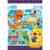 👉 Feestzakje multi plastic kunststof active 8x Pokemon feestartikelen feestzakjes 16 x 23 cm