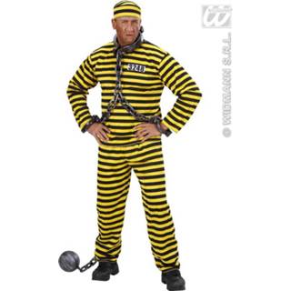 👉 Gevangene Zwart-Geel Kostuum Man