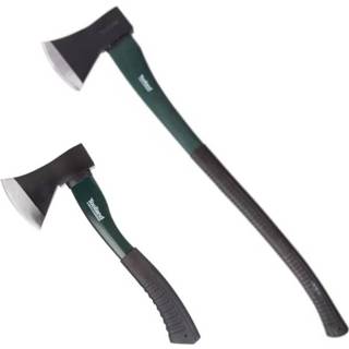 👉 Bijl zwart groen active Toolland Set van 2 bijlen - en splijtbijl 90cm/30cm zwart/groen 6011614996997